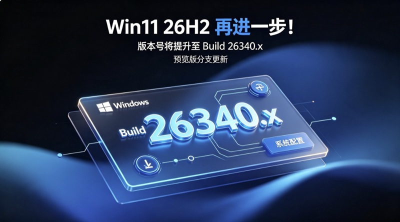 Win11 26H2 再进一步!版本号将提升至 Build 26340.x
