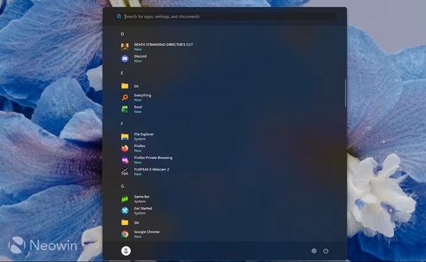 Win11开始菜单隐私改进:账户名称可隐藏,录屏更省心