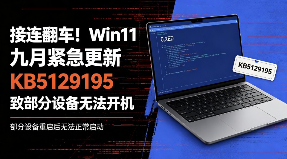 接连翻车!Win11 九月紧急更新 KB5129195 致部分设备无法开机